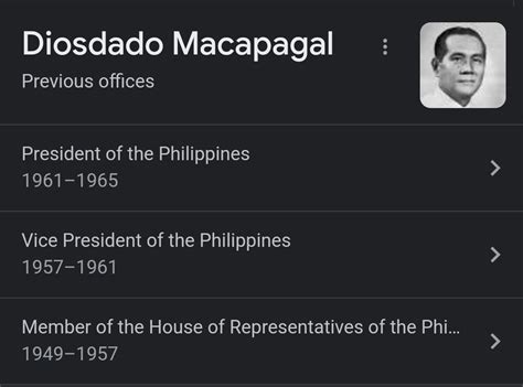 ano ang naging posisyon ni diosdado macapagal - Brainly.in