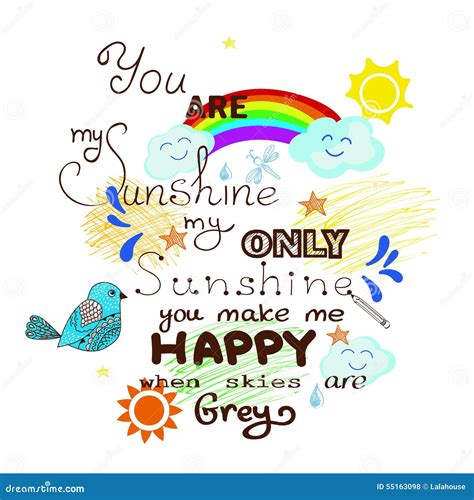 You Are My Sunshine Cartoon Vector | CartoonDealer.com #46958041