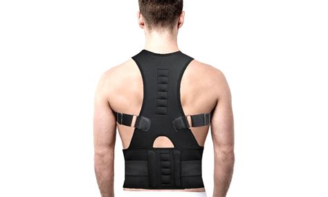 Medical Posture Support Adjustable Back Brace with Magnetic Fibers ...
