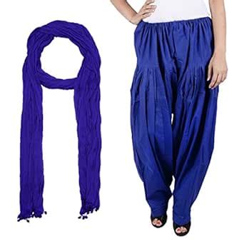 Buy Section 92 Women's Cotton Patiala And Chunni (SCM1FC1_Blue_Free ...