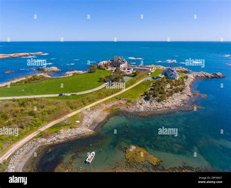 Aerial view of historic mansions at Ocean Drive Historic District near ...