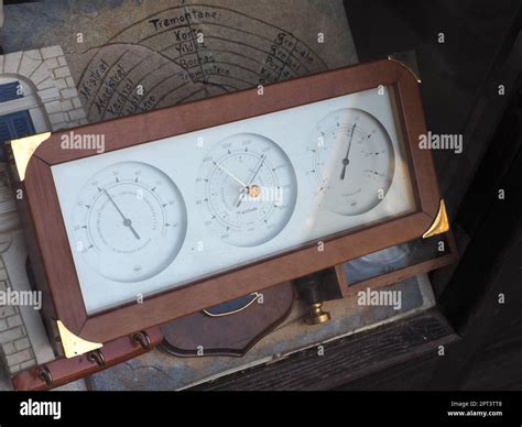 PARIS, FRANCE - CIRCA SEPTEMBER 2022: Altitude hygrometer barometer and ...