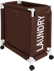 HOKiPO Rolling Laundry Clothes Basket With Wheels, (BR-AR3705) Laundry ...