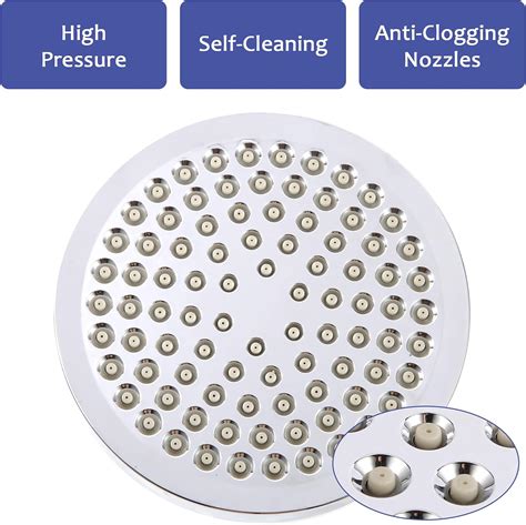 Buy High Pressure Shower Head, 6Inch High Flow Rain Shower Head, Anti ...