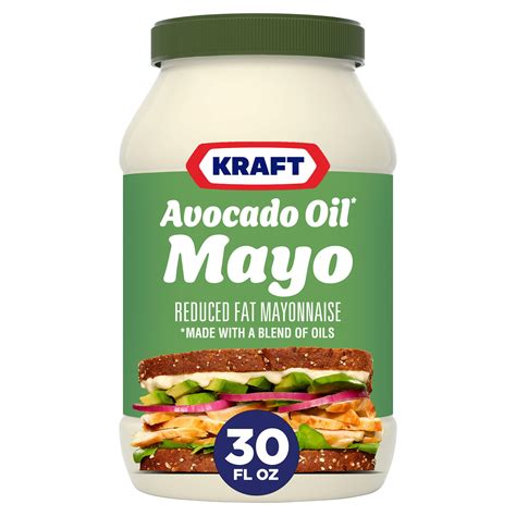 Kraft Mayo with Avocado Oil Reduced Fat Mayonnaise - Classic Creamy ...