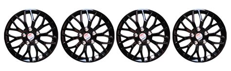 Auto Pearl Car Full Black Wheel Cover Caps 14 inch Press Type Fitting ...