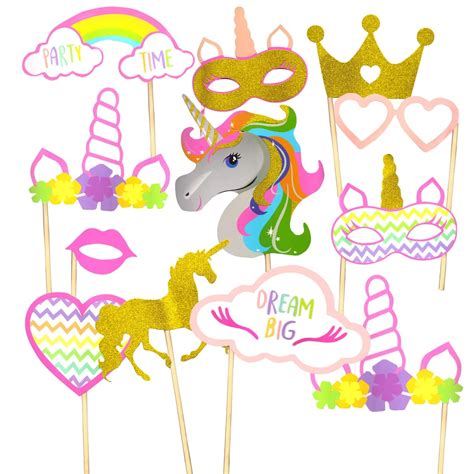 AMFIN® Photo Booth props/Unicorn Props/Prop Birthday Decorations ...