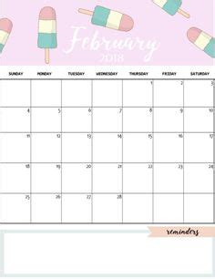 Cute February 2018 Calendar Template Calender Printables, Print ...