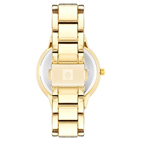 Buy Online Anne Klein Quartz Analog Black Dial Golden Metal Strap Watch ...