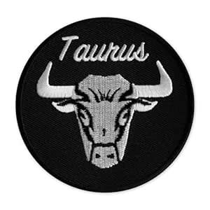 BASBOOSA Taurus Zodiac Sign Embroidery Patches for Cloth Rider Jackets ...