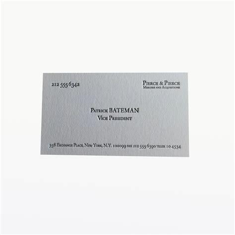 American Psycho Business Card Template 的图像结果