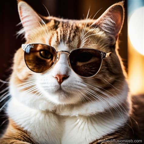 Cat Wearing Sunglasses | Stable Diffusion Online