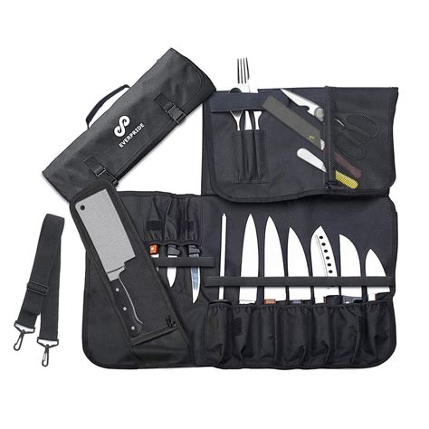 Knife Roll Bag for Chefs | 15 Slots Knife Carrying Case | EVERPRIDE