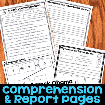 Barack Obama Biography Research, Reading Passage, Graphic Organizer ...