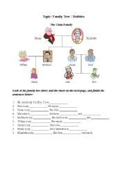 Family Tree and Hobbies 的图像结果