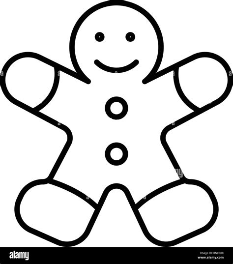 Gingerbread man outline Black and White Stock Photos & Images - Alamy