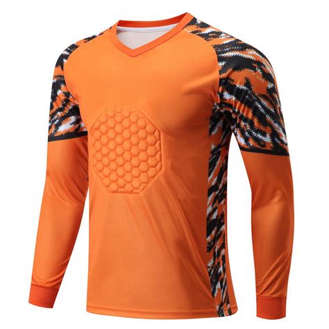 INHZOY Kids Youth Padded Goalkeeper Jersey Football Long Sleeve Goalie ...