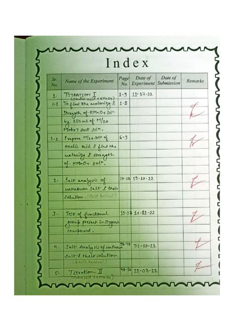 Physics assignment - Index Sr. Name of the Experiment Page Date of Date ...