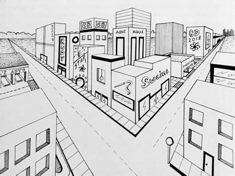 2 Point Perspective City