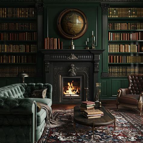 Dark Academia Interior Design Kitchen