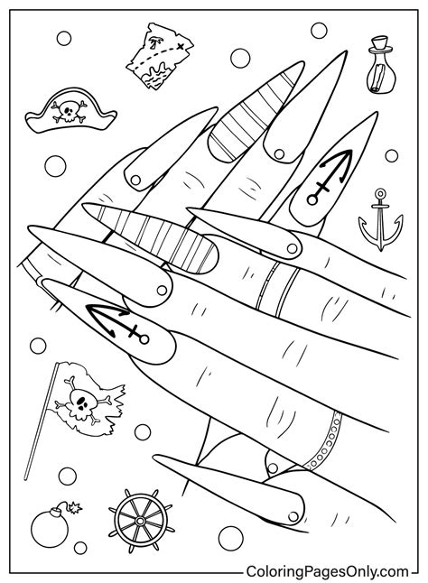 Nail Art Coloring Pages - Coloring Nation