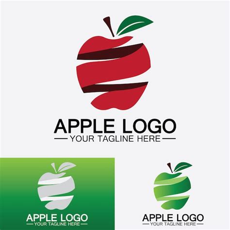 Apple-Logo-Obst gesundes LebensmitteldesignApple-Logo-Design ...