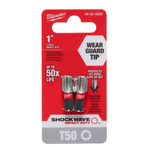 Milwaukee SHOCKWAVE T50 TORX 2 In. Power Impact Screwdriver Bit (2-Pack) - Rancher Supply (RCS)