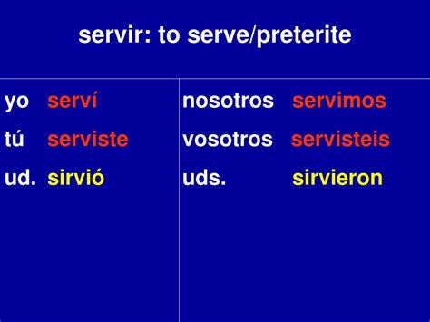 PPT - Notes: 3 rd Person Stem Changers in the Preterite Tense ...
