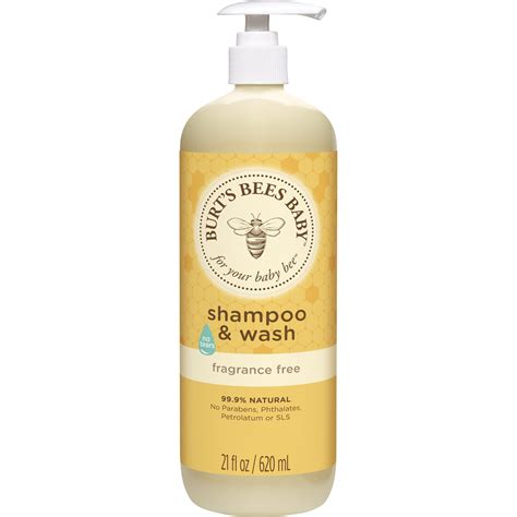 Burt's Bees Baby Shampoo & Wash, Fragrance Free & Tear Free, 21 fl oz ...