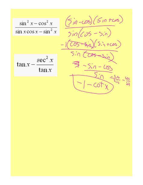 Simplifying trig expressions | PDF