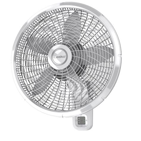 "Lasko 18"" Wall-Mount Oscillating Fan with Remote, Rust-Resistant, 3 ...