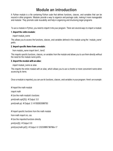 Image result for Module Example