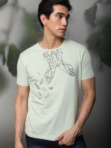 RARE RABBIT Printed Men Round Neck Green T-Shirt - Buy RARE RABBIT ...