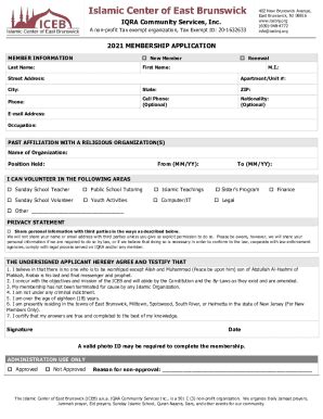 Fillable Online 2021 ICEB Membership Form.docx Fax Email Print - pdfFiller