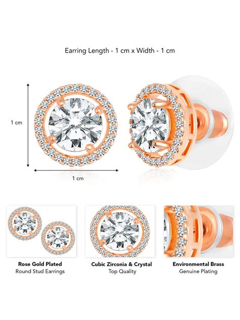 Rose Gold Love Heart Bracelet & Studs Combo – Peora