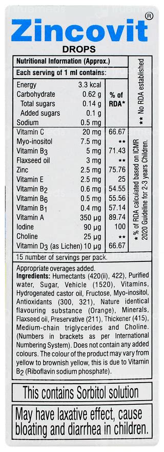 Zincovit Oral Drops: Uses, Side Effects, Price & Substitutes