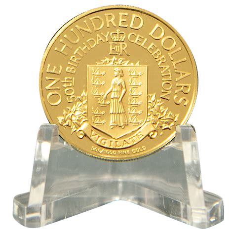 6.39 Gram Gold British Virgin Island Gold 100 Dollars Coin