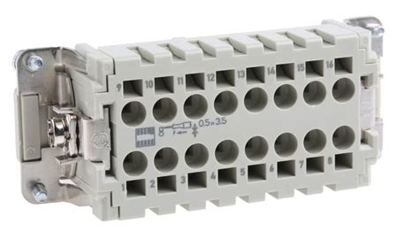 09330162716 HARTING | HARTING Heavy Duty Power Connector Insert, 16A ...