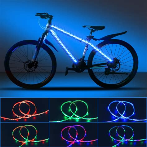 DANCRA Bike Lights LED Bicycle Frame Light Strip Battery Powered 0.8M”2 ...