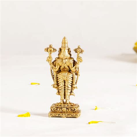 Tirupati Balaji Pure Brass Idol For Puja Room Online - Premium Devotion ...