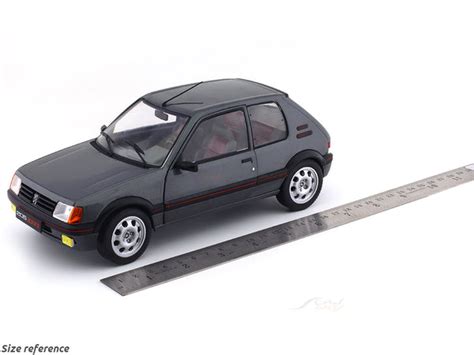 Solido 1:18 1988 Peugeot 205 1.9 GTi grey diecast Scale Model ...