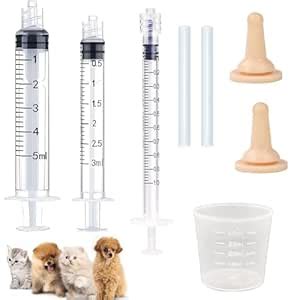 Hand Feeding Syringe for Birds, Puppy, Kitten, Dog, Cat, Hamster ...
