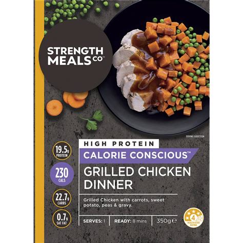 Strength Meals Co Calorie Conscious Grilled Chicken Dinner 350g ...