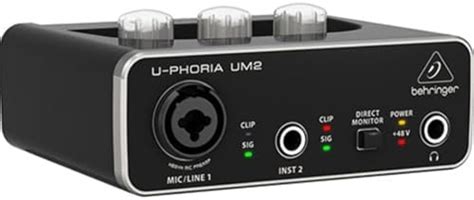 Behringer U-PHORIA UMC22 Audiophile 2x2 USB Audio Interface with MIDAS ...