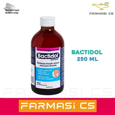 Bactidol Mouthwash Antibacterial plus Antifungal 250ml EXP:05/2025 [Relieves mouth ulcers, sore ...