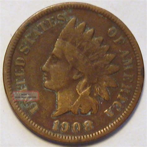 1908 Indian Head Cent, Fine