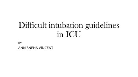 Image result for Study Report About Difficult Intubation