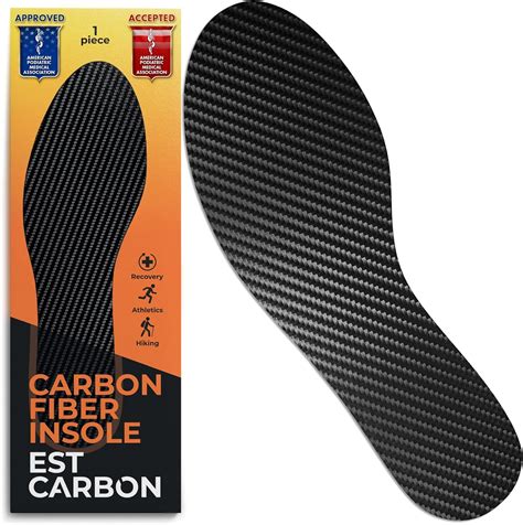 Carbon fiber insole, rigid, shoe insert 1pc supportive orthopedic insert best for cracks, peat ...