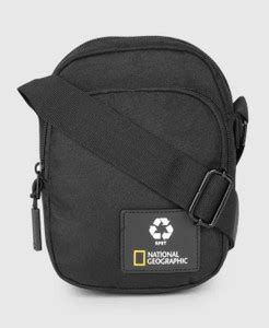 NATIONAL GEOGRAPHIC Black Sling Bag NAT GEO OCEAN RPET 2 COMPARTMENT ...