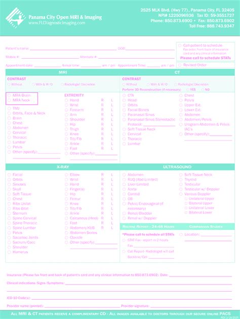 Panama City Open Mri - Fill Online, Printable, Fillable, Blank | pdfFiller